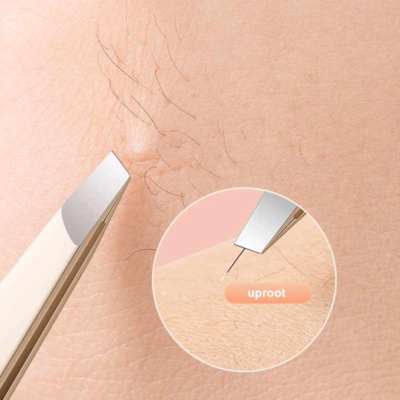 Pincettes à sourcils de haute précision, artefact de barbe, pincettes à faux cils, ensemble spécial pour hommes, épissage de cheveux diagonales