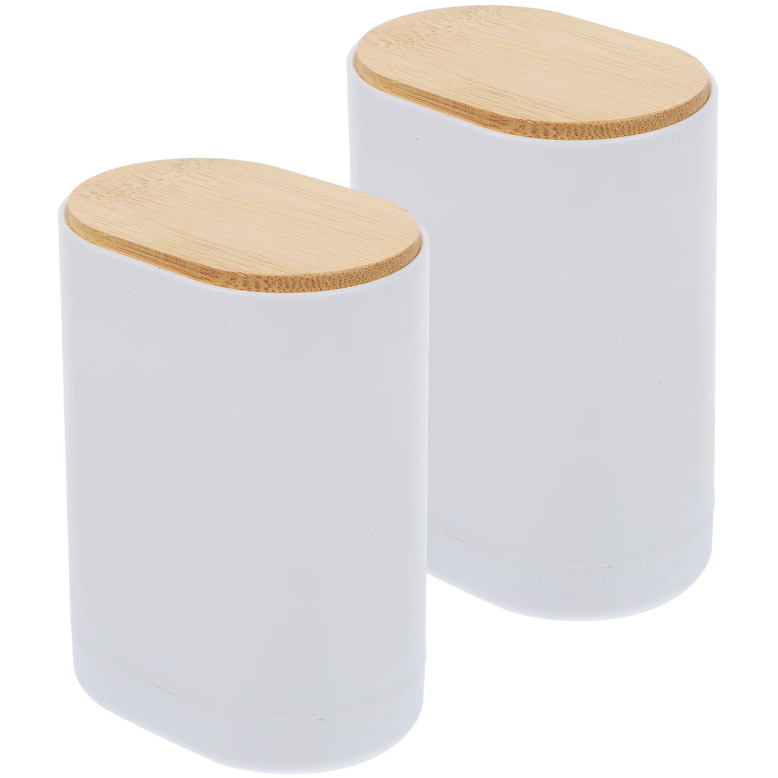 

2pcs Press-Type Toothpick Dispenser Automatic Desktop Holder For Home Kitchen Use Bamboo Abs Material Compact Hygienic Case