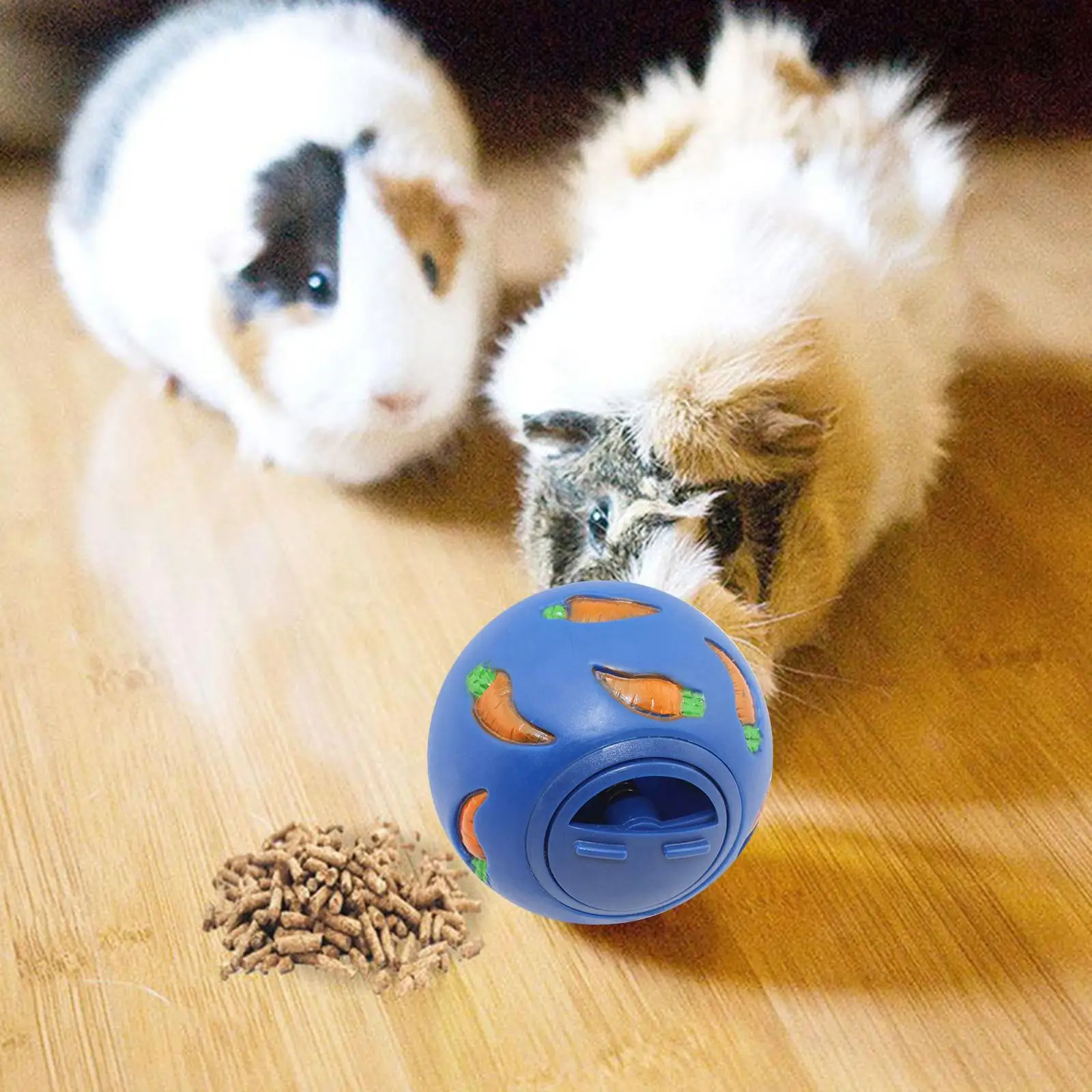 Rabbit Treat Ball Pet Slow Feeder Interactive Bunny Toy Snack Toy Ball Bite Resistant Feeding Toys Ferret Kitty Guinea Pig Cat