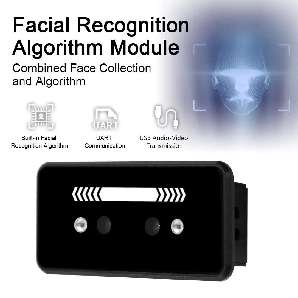 Offline SDK USB UART 2MP Binocular Camera Built-in Face Algorithm Face Recognition Camera Module Integration Access Control