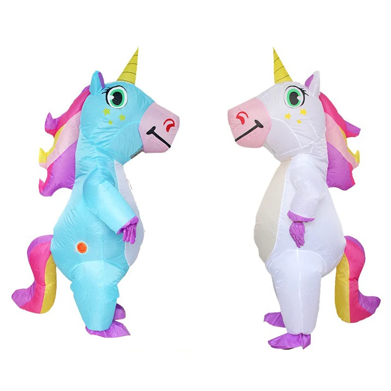 

Надувной костюм милого единорога для игр на свежем воздухе, для родителей и детей, на Хэллоуин, для косплея, в виде куклы-талисмана