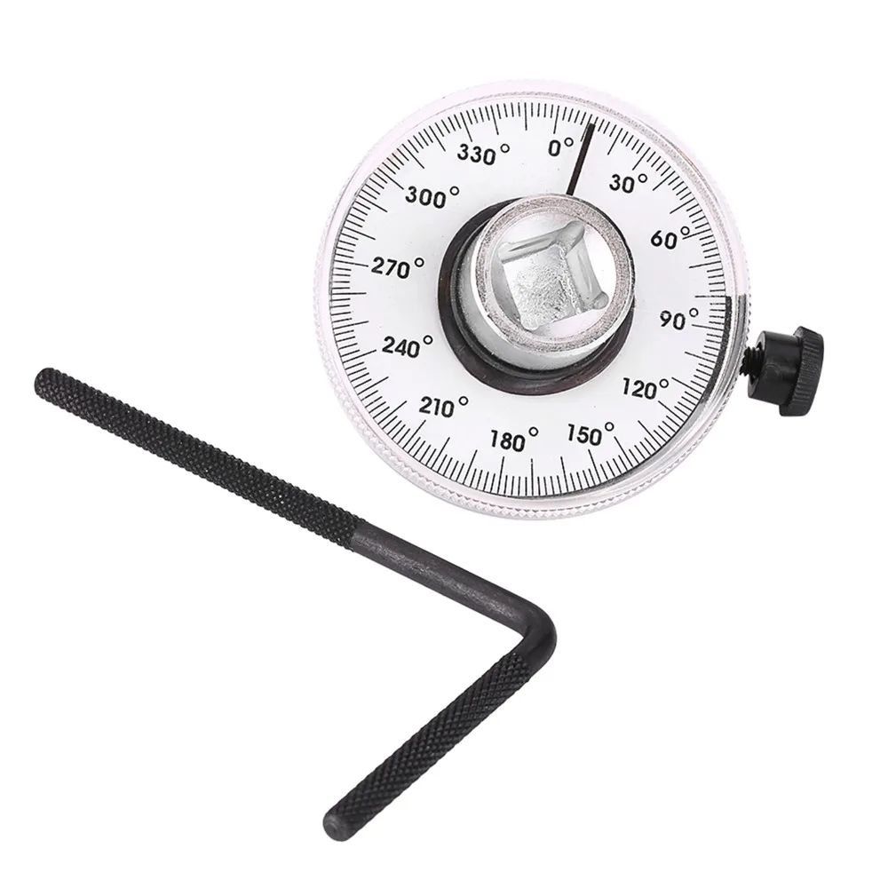 1/2 Inch Drive Torque Wrench 360 Degree Angle Rust-Proof Angle Gauge Tool Universal Adjustable Angle Torsion Wrench