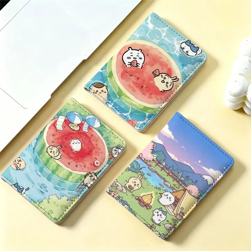 Anime Cartoon Kawaii Chiikawa Certificate Package Leather Facing Printing Separate Page Storage Portable Pleasant To The Touch