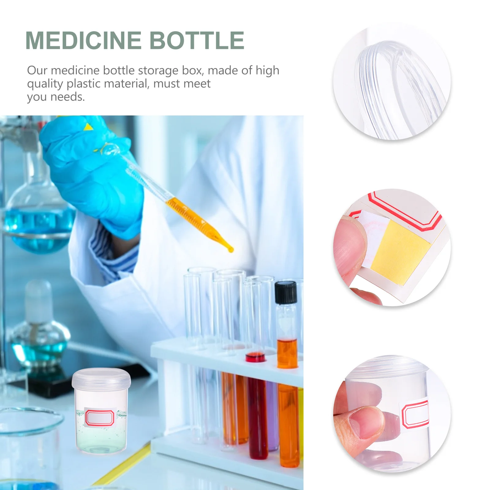 

1 комплект, коробка для хранения бутылок с лекарствами, 18 отделений, прозрачный белый пластиковый держатель для бутылок с эфирным маслом, органайзер