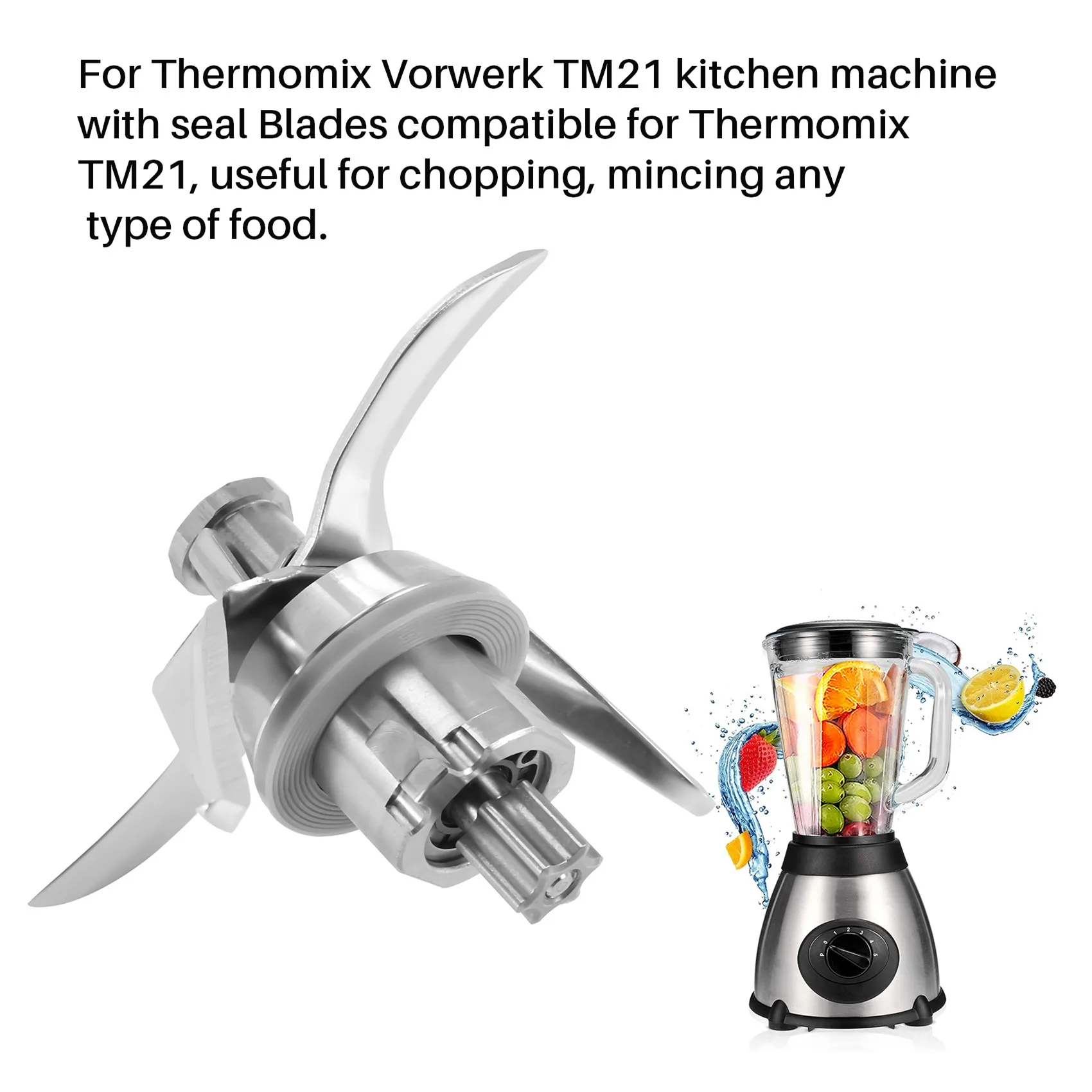 سكين خلاط بديل لسكين خلط معالج الطعام Vorwerk Thermomix TM21 TM 21 مع قطع غيار حادة للغاية