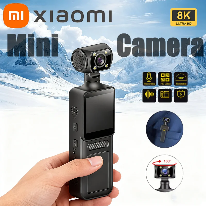 Xiaomi Mini New Camera 8K HD Handheld Portable Digital Video Recorder Professional Anti Shake Camera Night Vision Action Camera