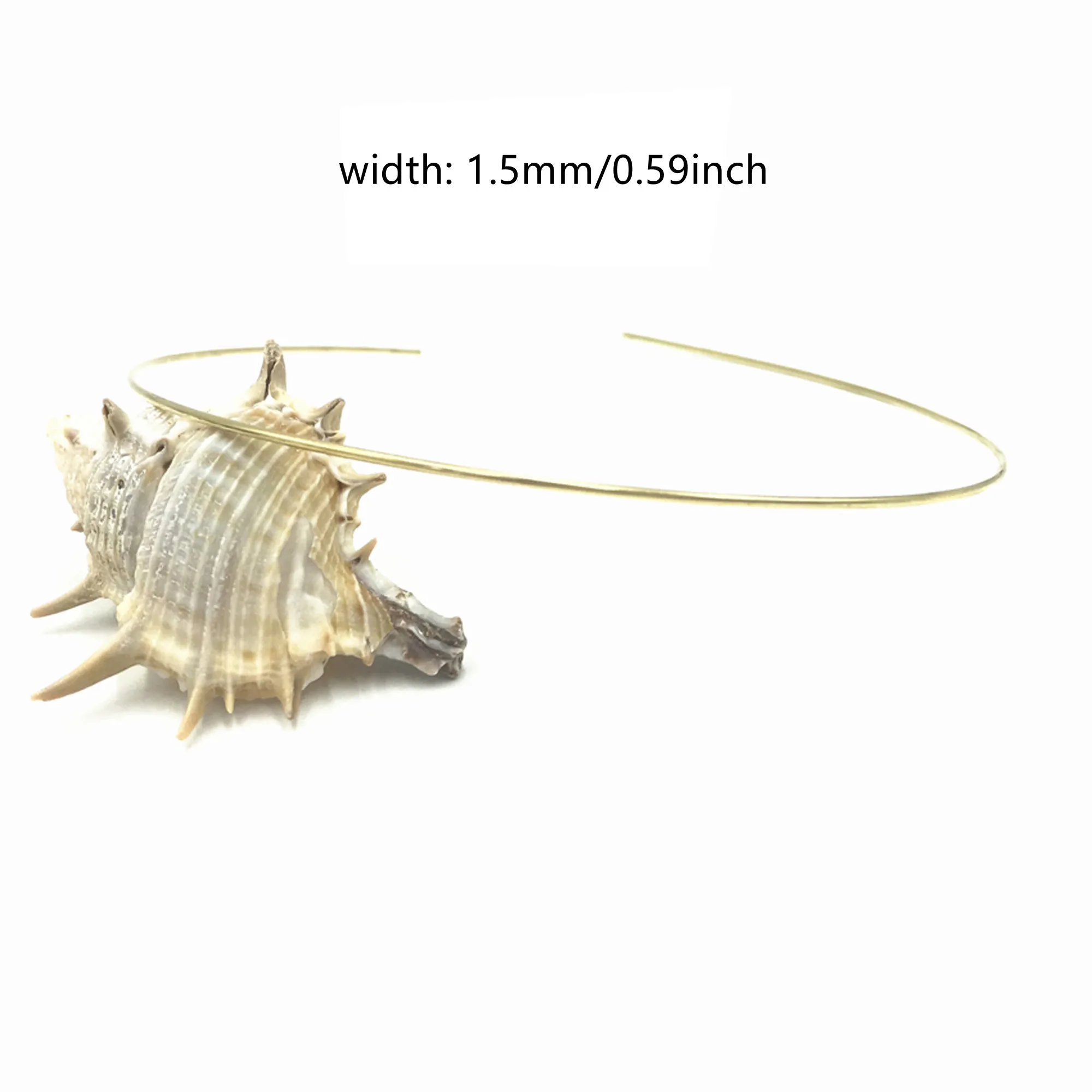 20 Stücke 1,2mm 3mm 5mm 7mm 10mm Metall Haarband Großhandel Gold Silber Schwarz Stirnband für Mädchen Haar Handwerk Haar Hoop Kopfbedeckung – Detail 7