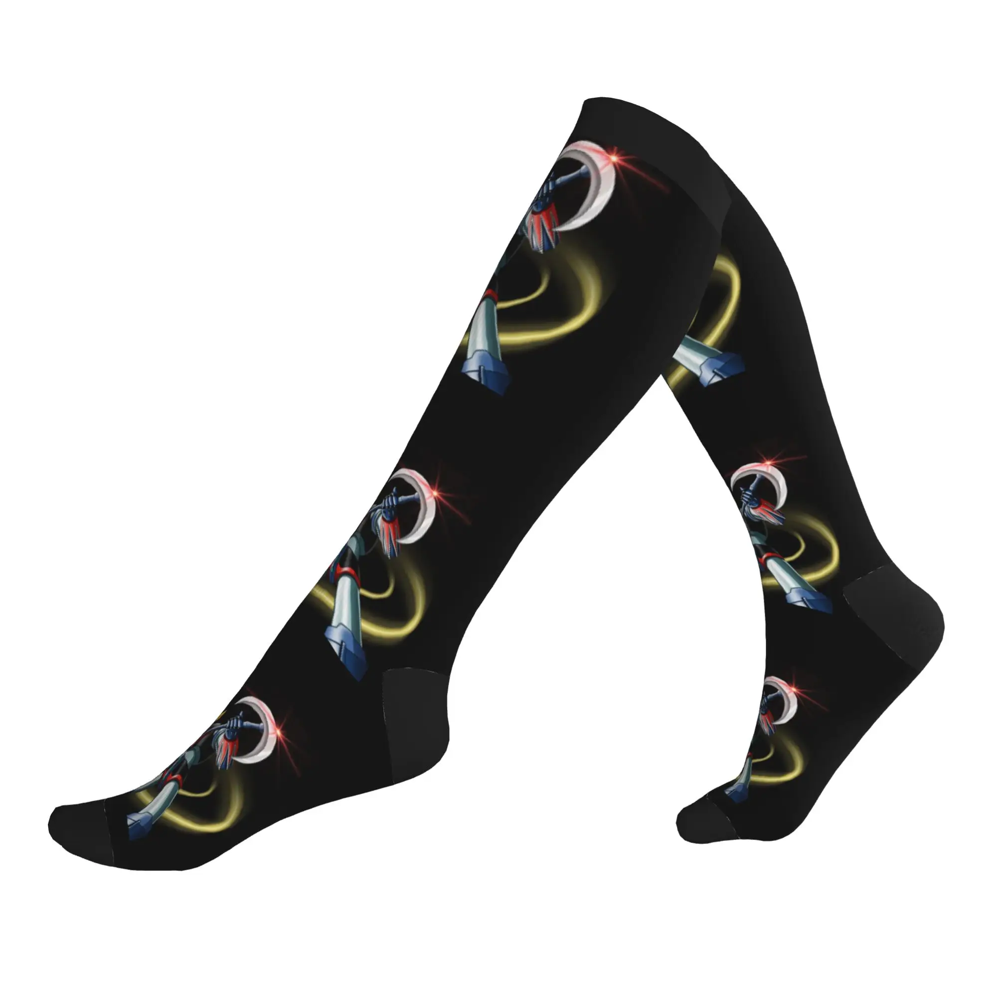 UFO Robot Goldrake Dress Socks for Men Women Warm Fashion Grendizer Anime Manga Sports Compression Socks