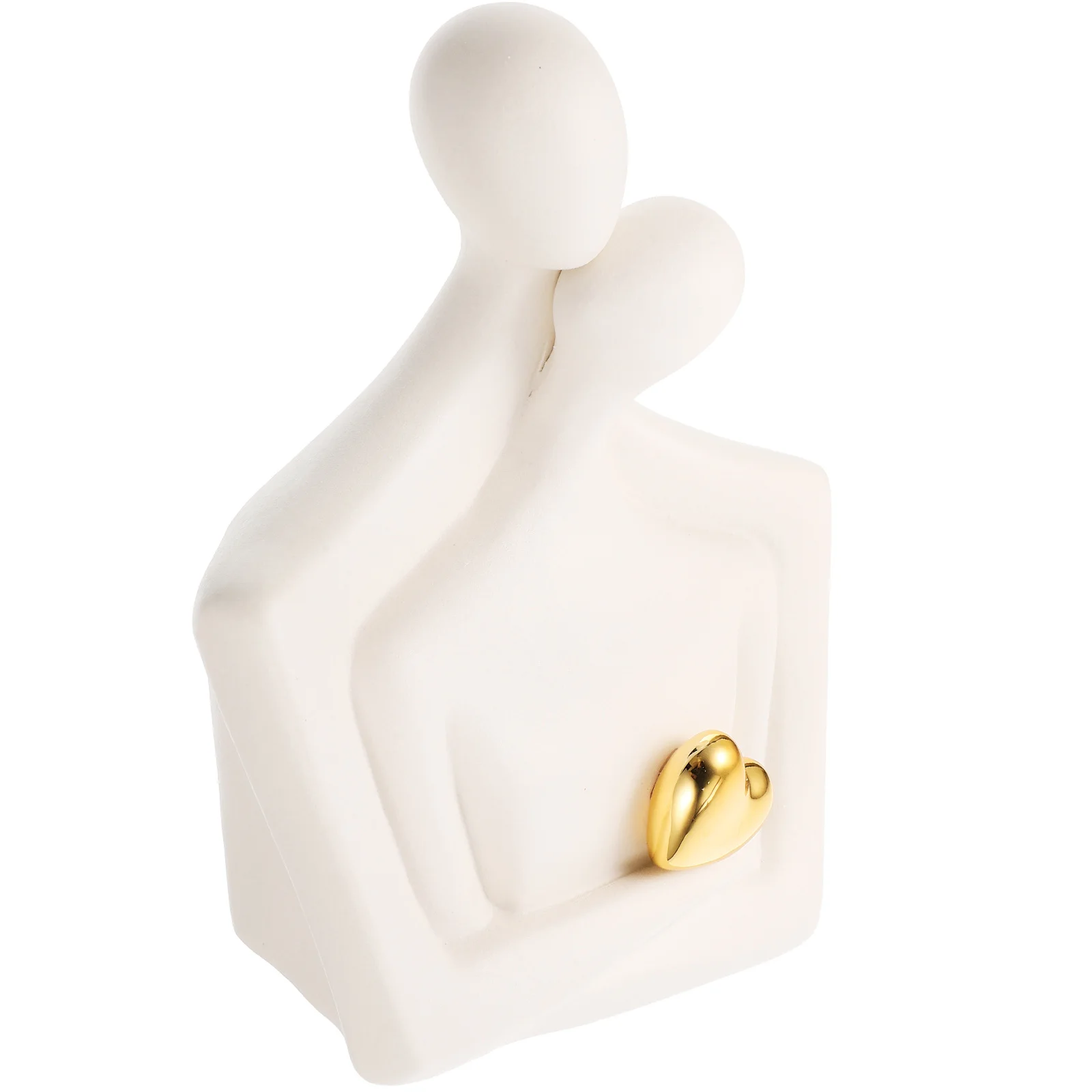 

Creative Ceramic Couple Hugging Sculpture Abstract Lover Statue Home Desktop Decoration Valentine's Day Gift Lover Couple Statue