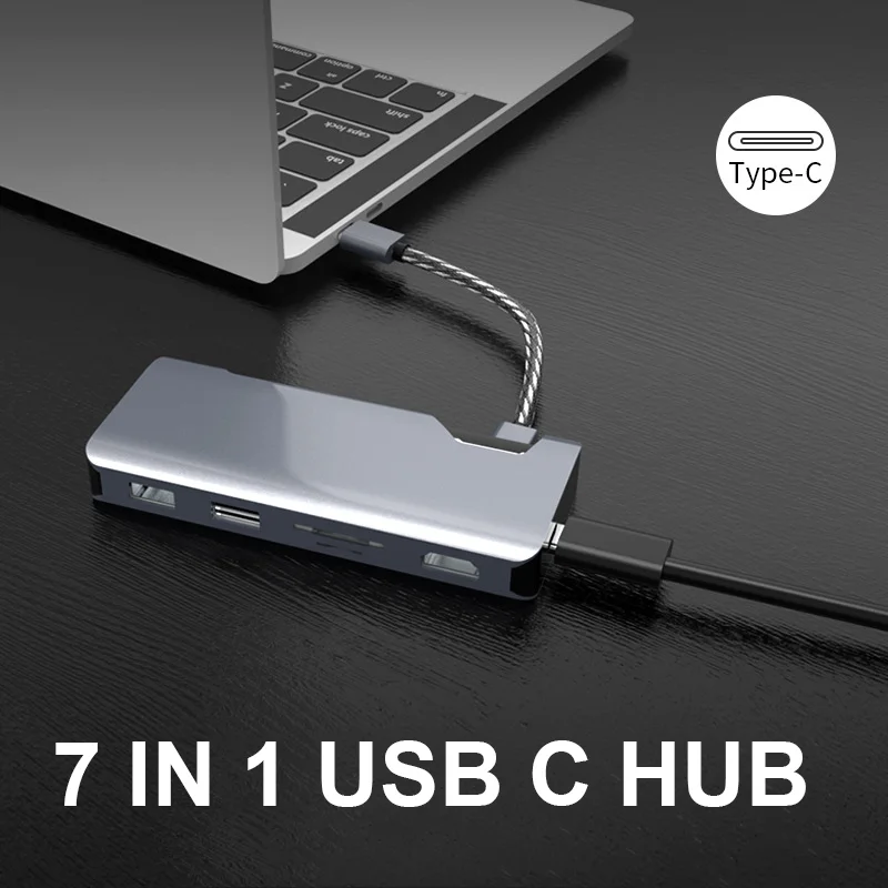 

usb c hub Type C Docking Station Splitter Thunderbolt 3 Laptop Adapter With For Macbook Air M1 iPad Pro usb c to HDMI-compatible