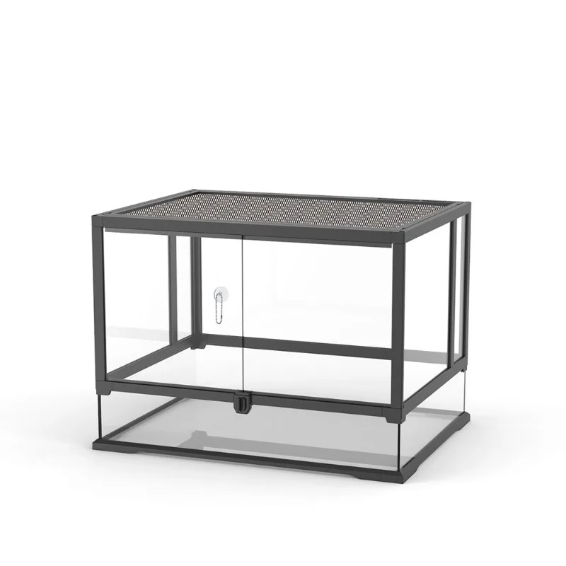 

Detachable Eco-Friendly Transparent Solid Pattern Reptile Enclosures Bearded Dragon Terrarium Chameleon Cage Made Glass