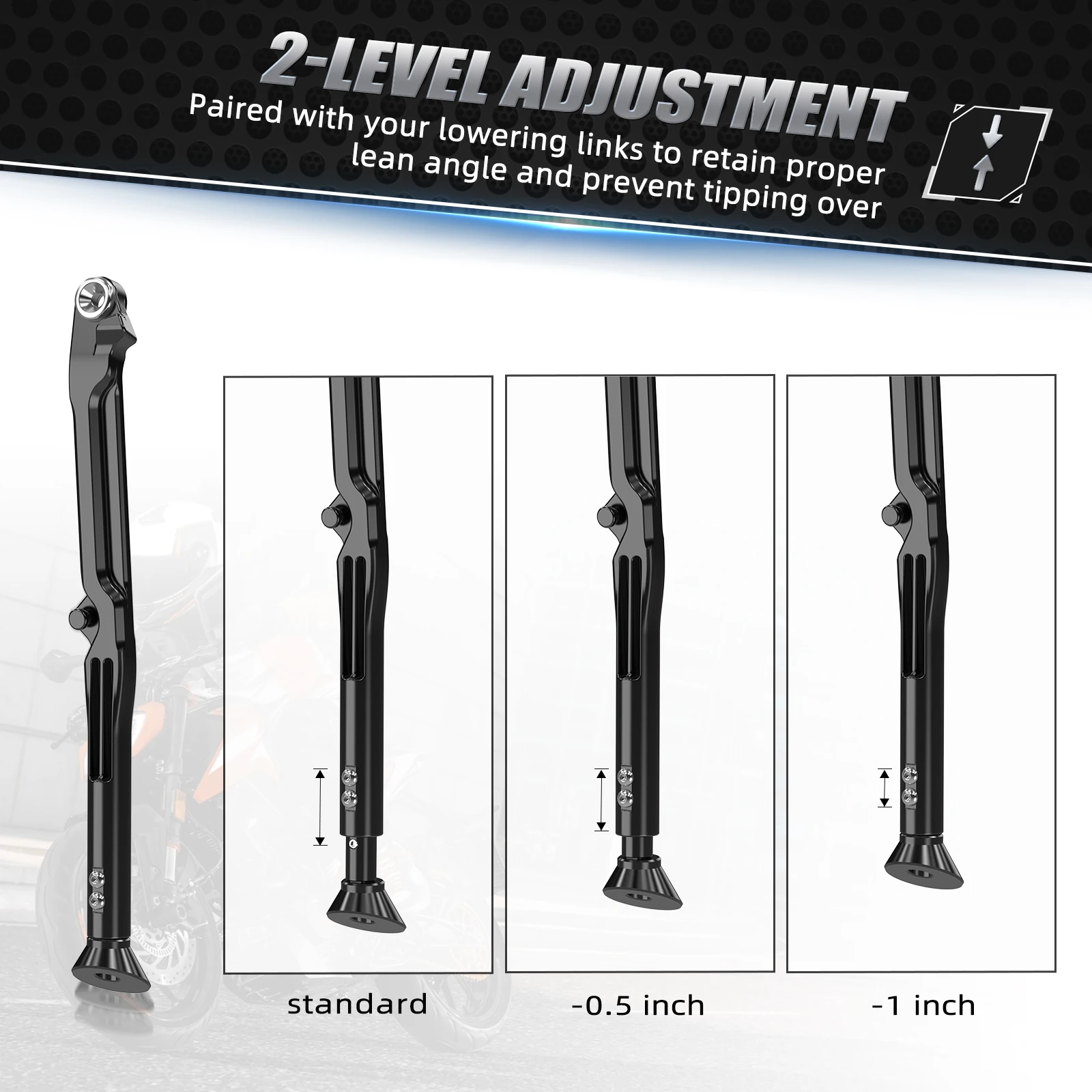 Per KTM EXC 300 EXC 250 XC300 XCW300 Husqvarna TE300 TE250 FE350 GasGas EC300 EC250 EC350F 2024 cavalletto regolabile Sidestand