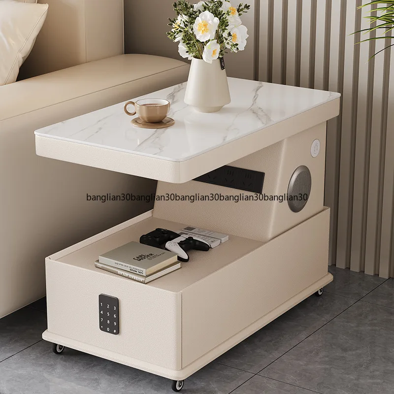 โต๊ะกาแฟเคลื่อนที่ได้ สำหรับอพาร์ทเมนต์ขนาดเล็ก สไตล์โมเดิร์นเรียบง่าย ตู้ข้างเตียง ดีไซน์หรูหราเบาๆ สำหรับห้องนั่งเล่น สไตล์อิตาเลียนมินิมอล รถเข็นข้างโซฟาแบบใหม่