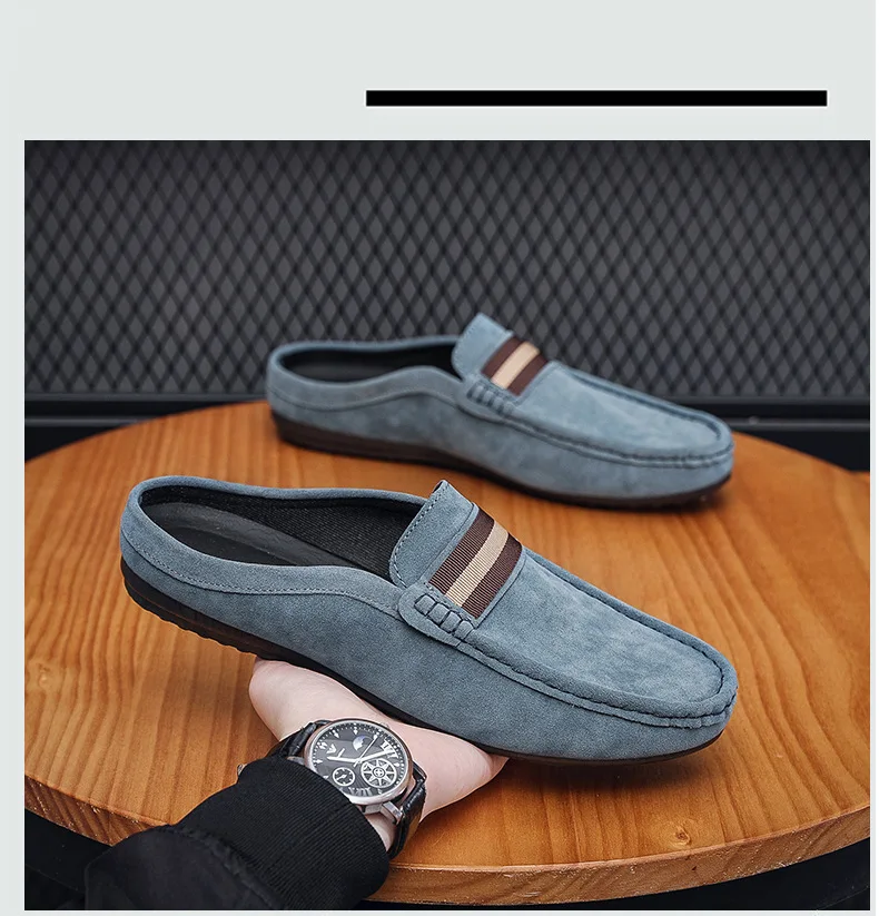 2026 Neu eingetroffene Herren-Freizeitschuhe: Atmungsaktive Halbschuh-Pantoffeln zum Hineinschlüpfen, leichte Wildleder-Freizeitschuhe für Herren – Detail 7