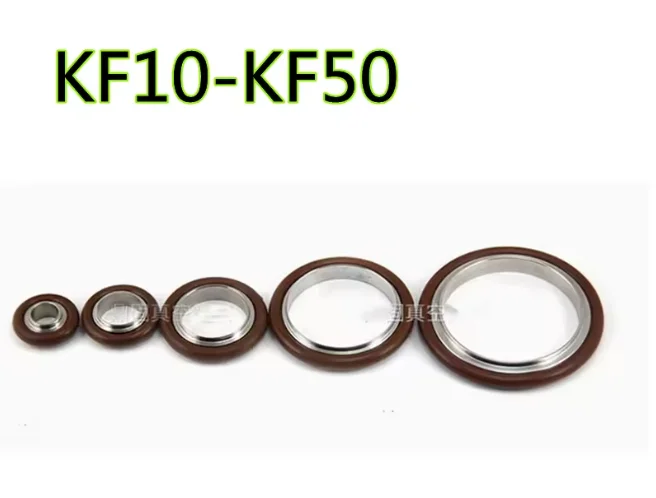 5 قطعة الفولاذ المقاوم للصدأ 304 KF16 KF25 KF40 KF50 مركز قوس مع الفلور O-حلقة للأنابيب ثلاثي المشبك