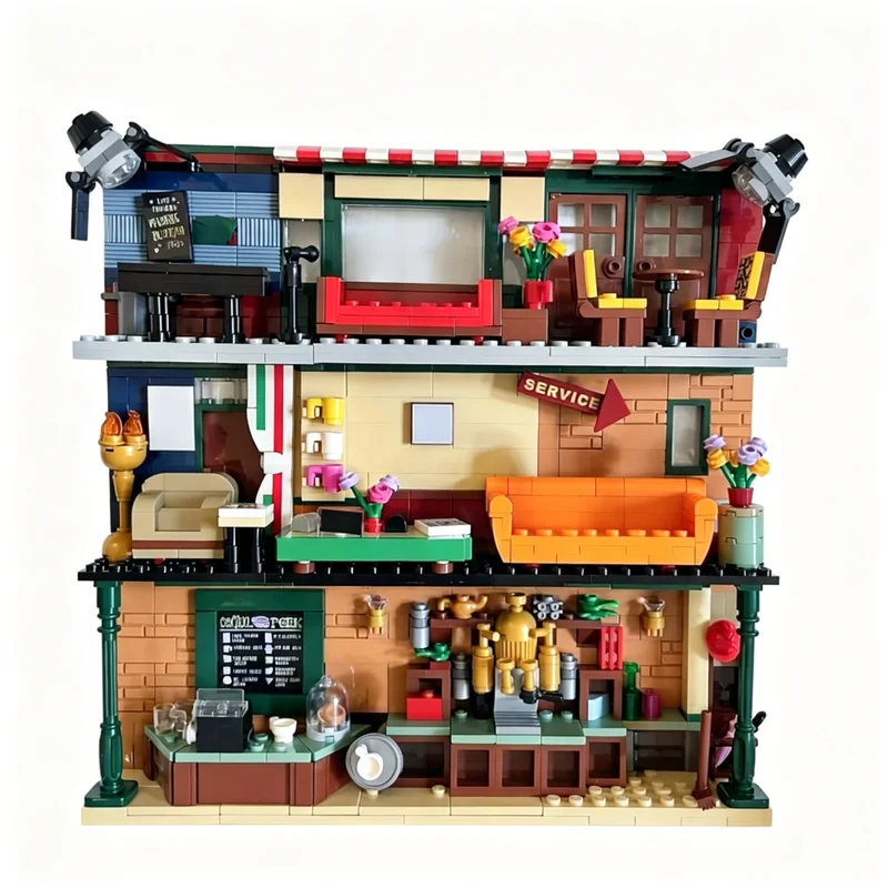 838pcs MOC Ideas And CUUSOO Central Perk In A Frame Model Toy Building Blocks Architecture Christmas Gifts Education Display DIY
