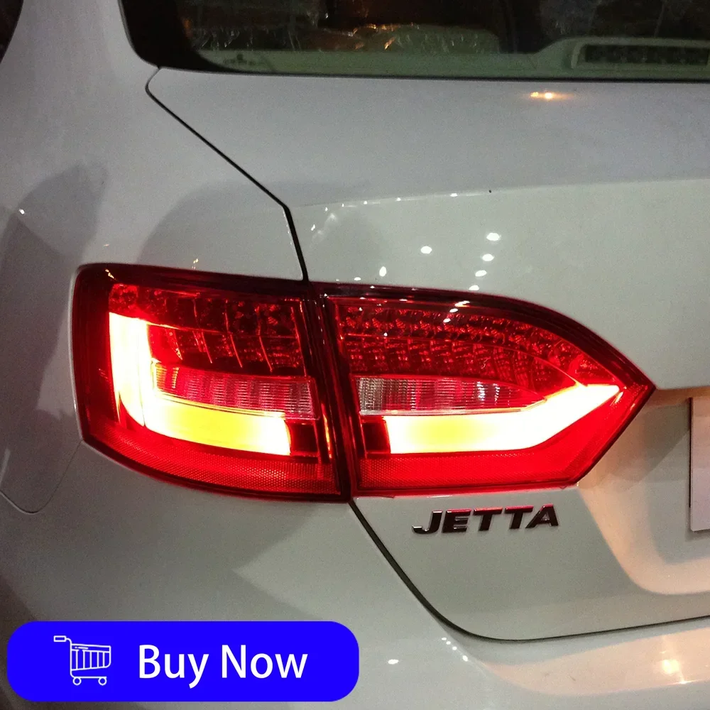 VW MK7 Jetta Sagitar Vento 2011-2014 용 자동차 미등 LED 자동 백 램프 어셈블리 업그레이드 깜박임 신호등 액세서리