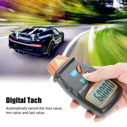 ‑2234C+ NOn Contact Digital LCD Laser Photo Tachometer Mini RPM Tester Meter Digital Tach Tach Tachometer Digital Tachometer