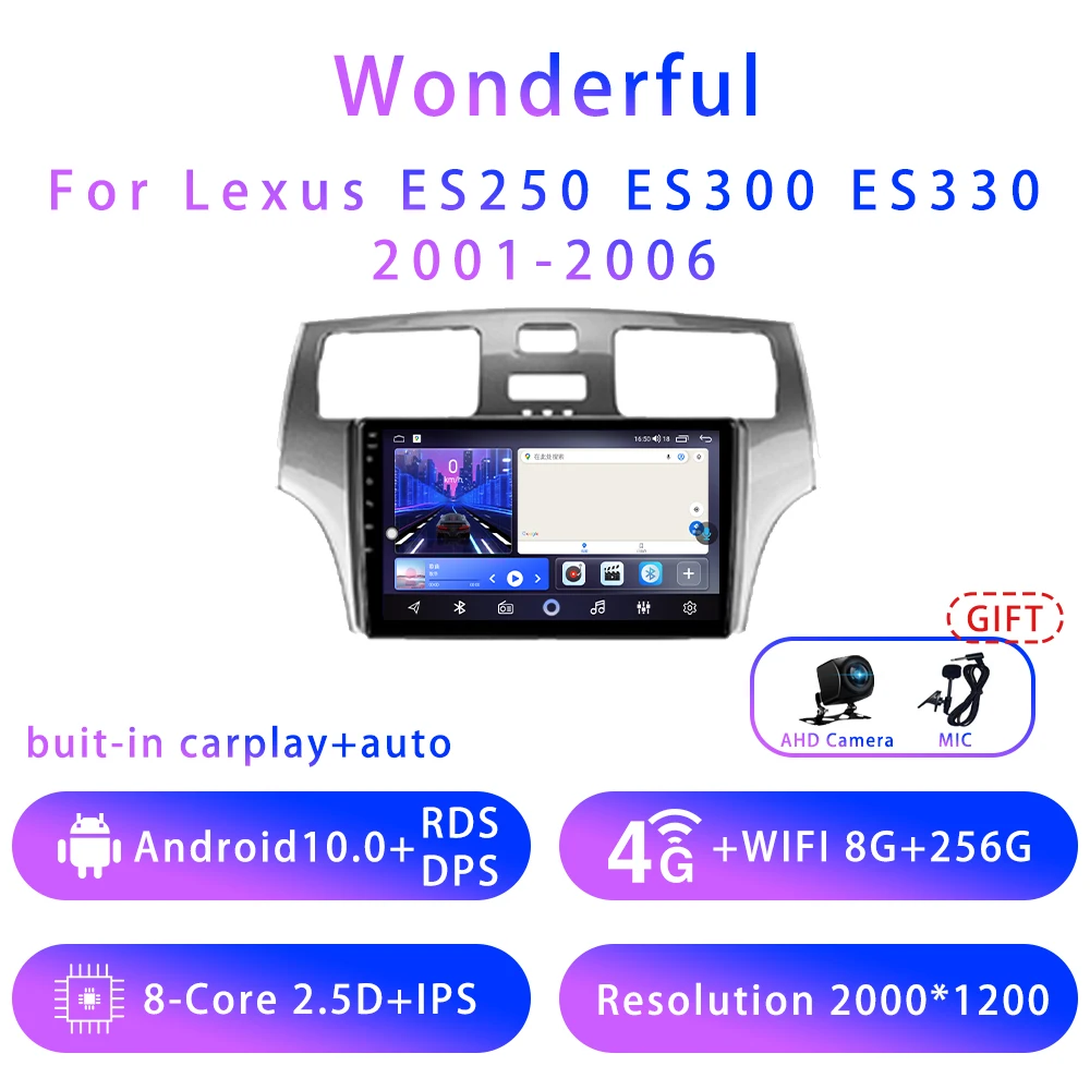 

Wonderful For Lexus ES250 ES300 ES330 9inch Android10 5G wifi DSP Car stereo Radio Multimedia Video Player GPS Navigation