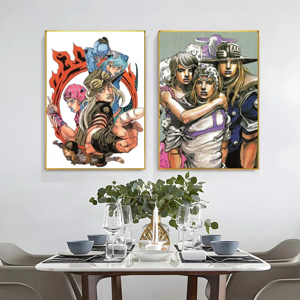 1szt Gyro Z-Zeppeli J-Jojo Steel Ball Run Samoprzylepny plakat artystyczny Wodoodporna naklejka papierowa Kawiarnia Bar Pokój Dekoracja ścienna