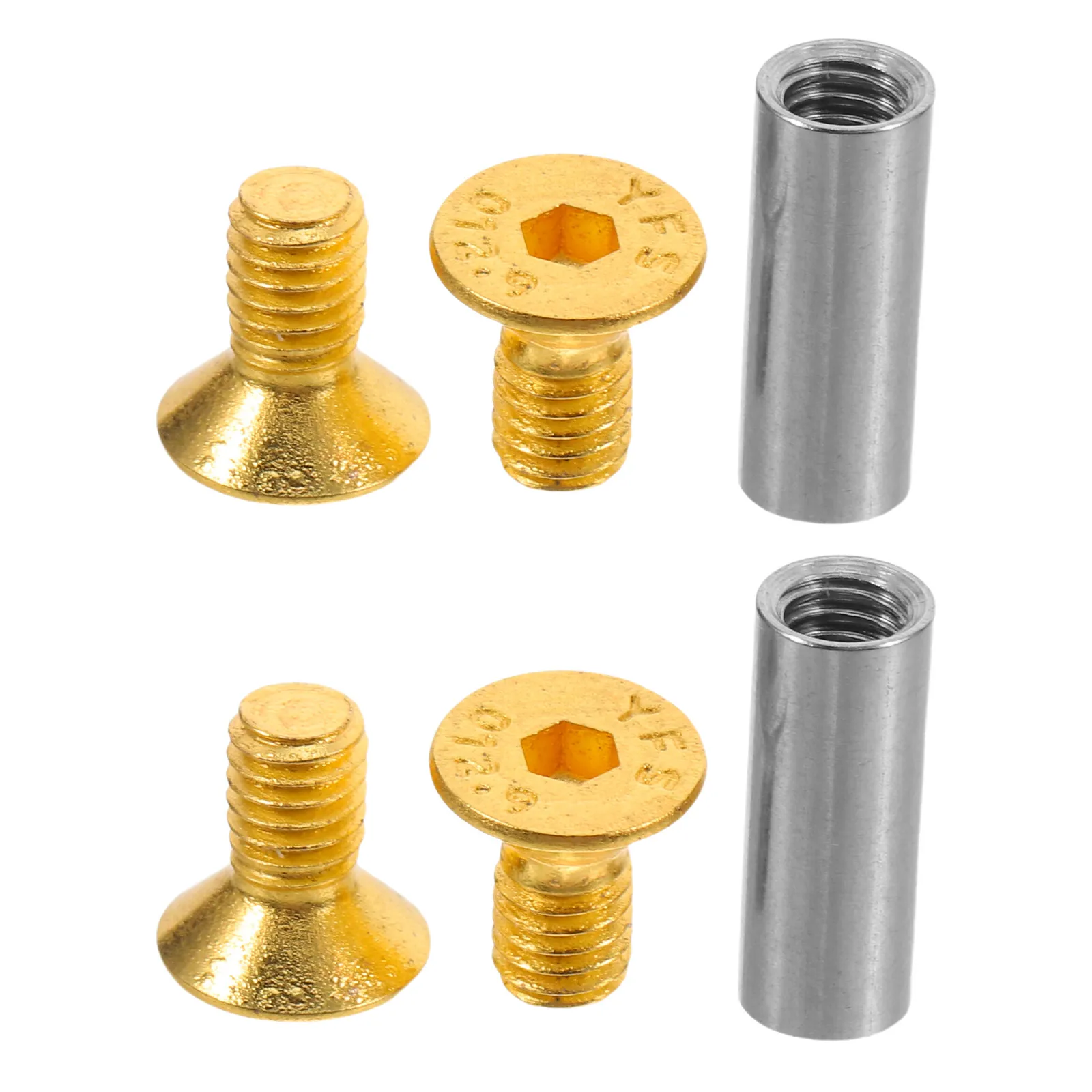 2Pcs Brass Knife Handle Screws Rivets DIY Cutlery Making Kit Round Head Solid Metal Fasteners Wood Handle Fixing Hardware