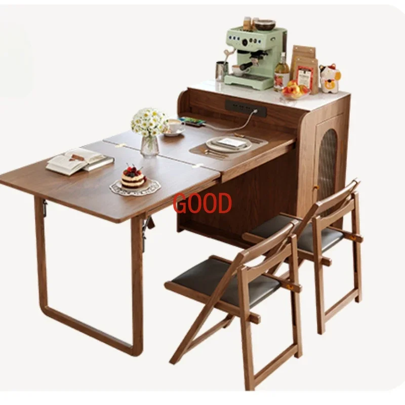 

Stone Plate Kitchen Island Dining Table IntegratedCollapsible Multi-Functional Kitchen Island Table Cabinet Dining Table