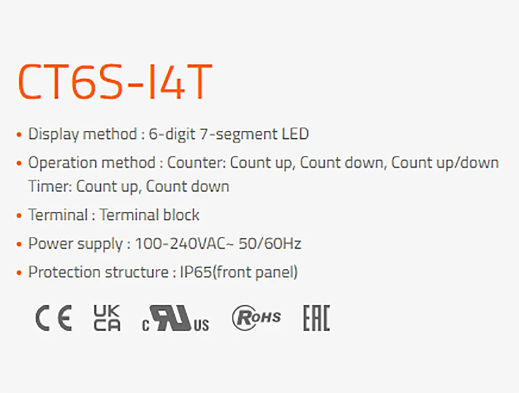 Authentic Original CT6S-I2 CT6S-I2T CT6S-I4 CT6S-I4T Autonics counters authentic product