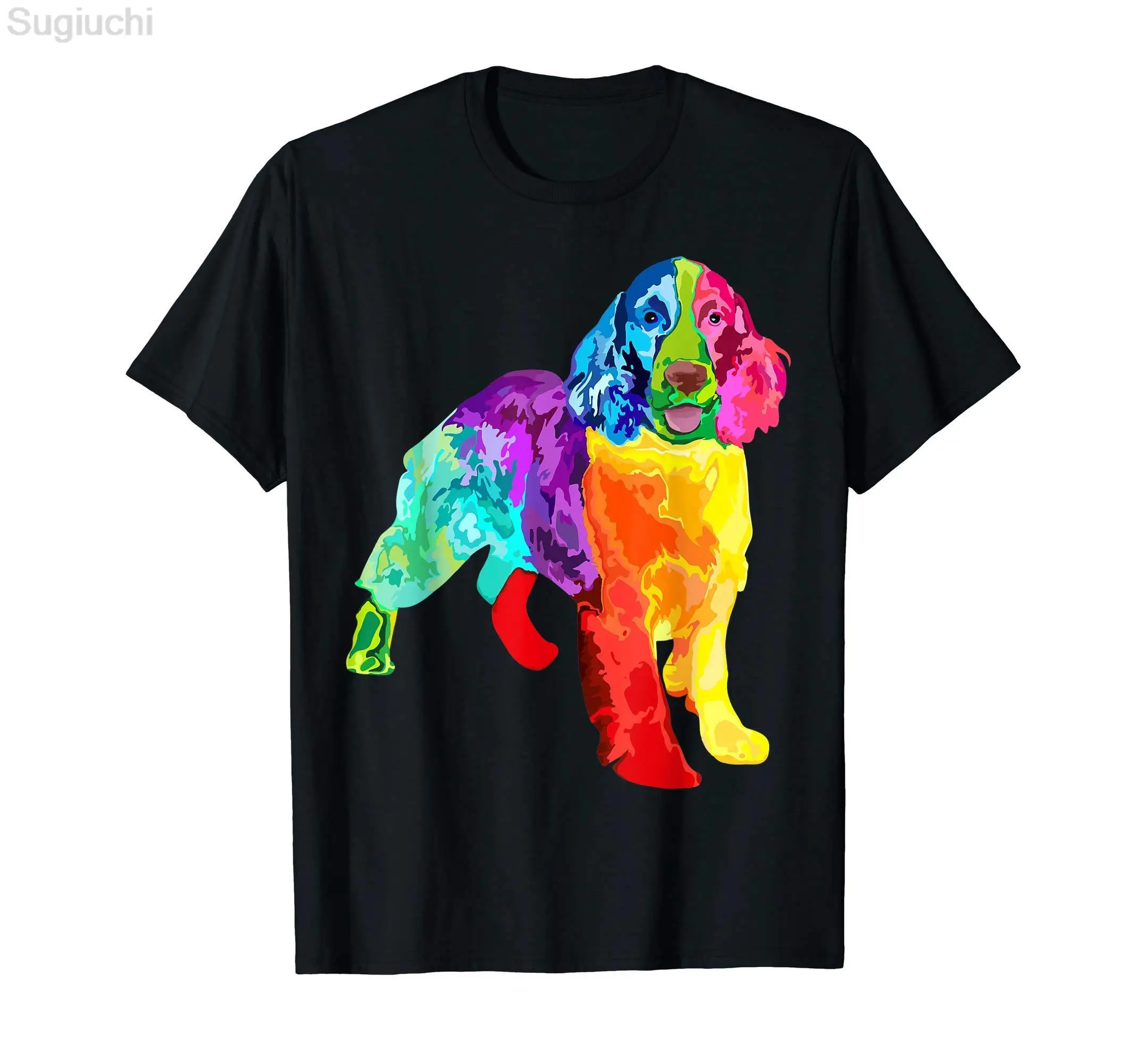 English Springer Spaniel Dog Lover T-Shirt 100% Cotton Men Women Unisex Hip Hop T Shirts For Gift Size XS-5XL