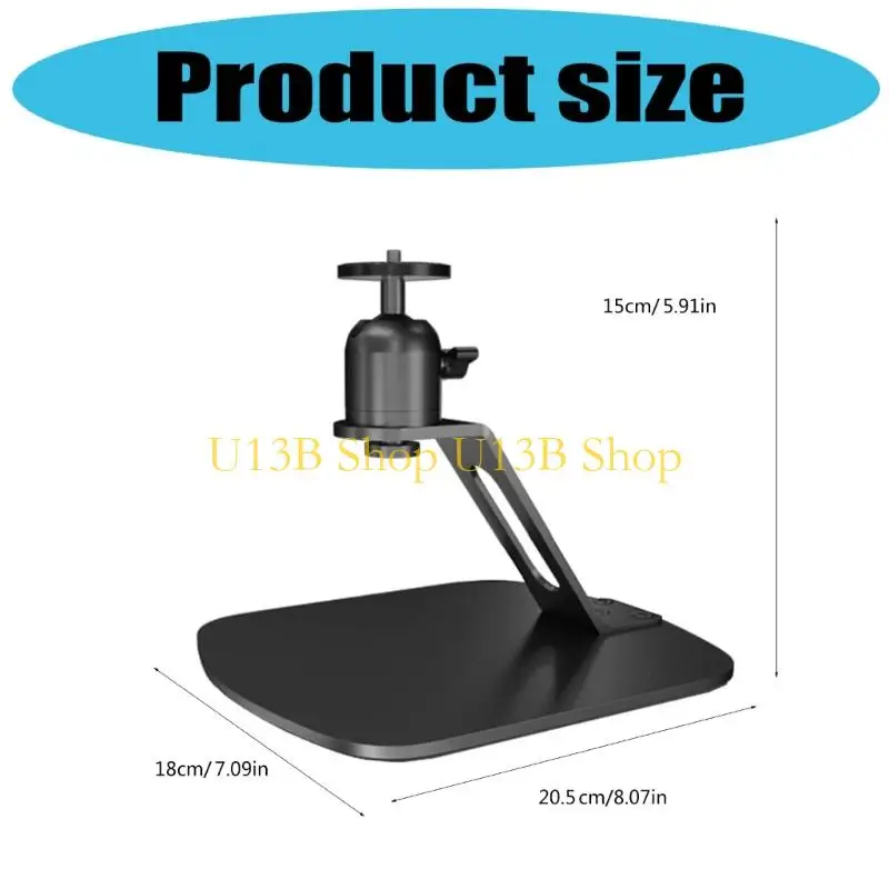 Supporto da tavolo universale in metallo U13B per proiettori Fotocamere Filettatura montaggio da 1/4 pollice