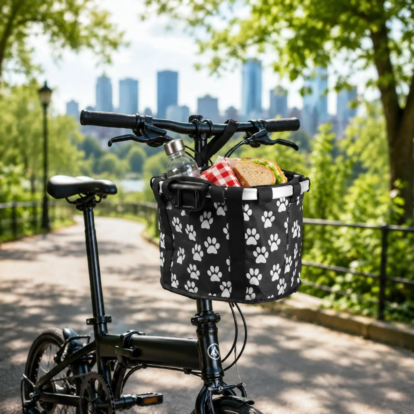 

Pet Bike Basket Lightweight Folding Bike Basket Cycling Accessory Quick Release Easy to Clean
