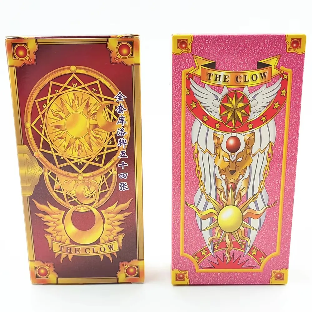 Anime Card Captor Sakura KINOMOTO Clow Cards Tarot Prop Paper Poker Card Cosplay Funny For Family Friend Party Xmas Accessories