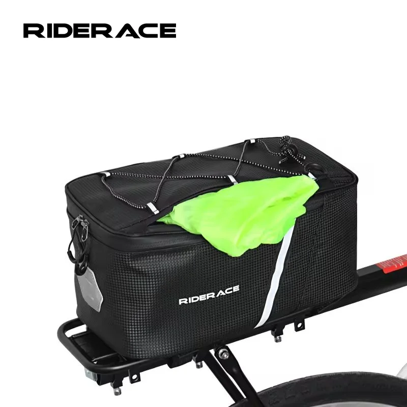 AliExpress riderace 5L Bicycle Bag Bike Rear Basket Back Rack Rear Seat Saddle Bag Cycling Luggage Waterproof Pannier With Rain Cover