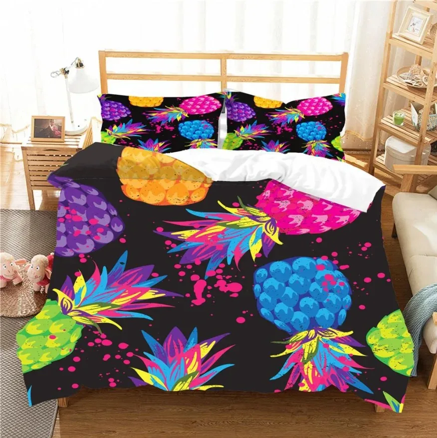 

New Creative Cute Pattern 3D Printed Cover Set Twin Full Queen King Size Bedding Set Bed Linens Bedclothes for Young K131