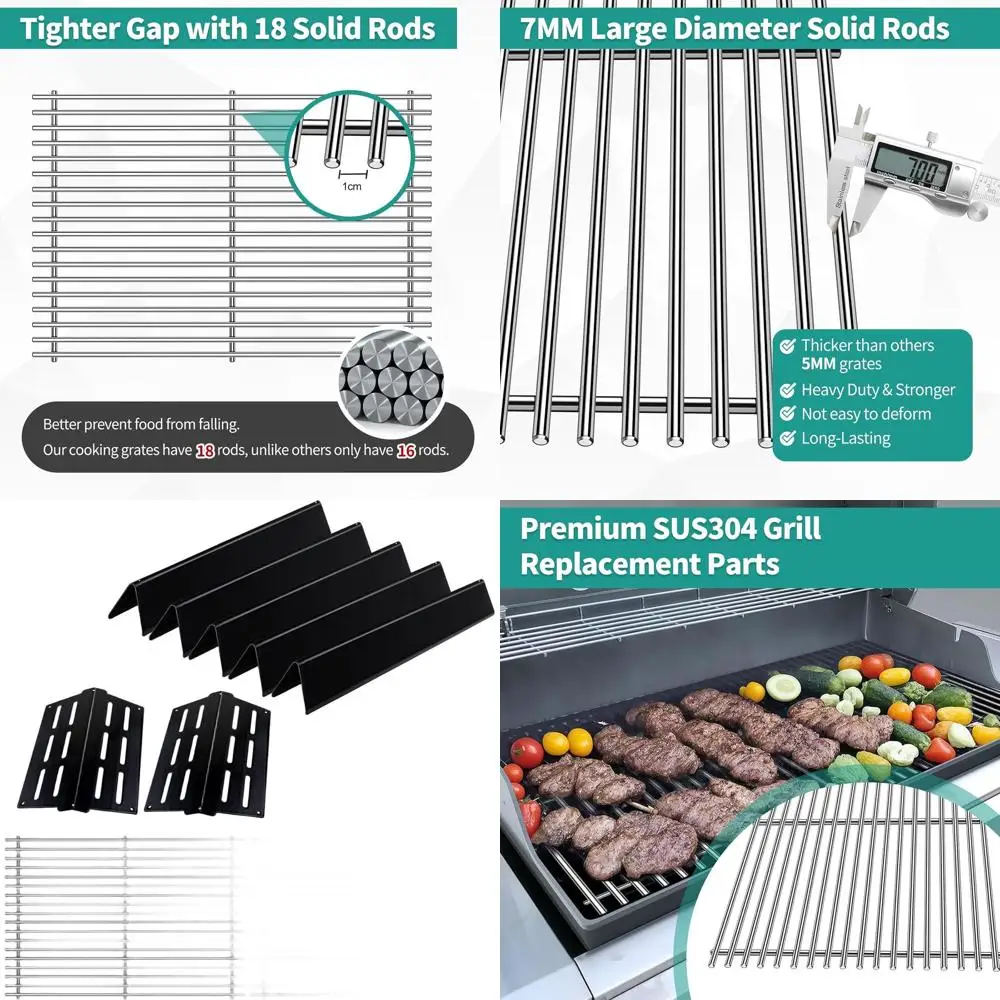 

Porcelain Flavorizer Bars and Stainless Steel Grill Grates for Genesis E310-330 and 300 Series Grills