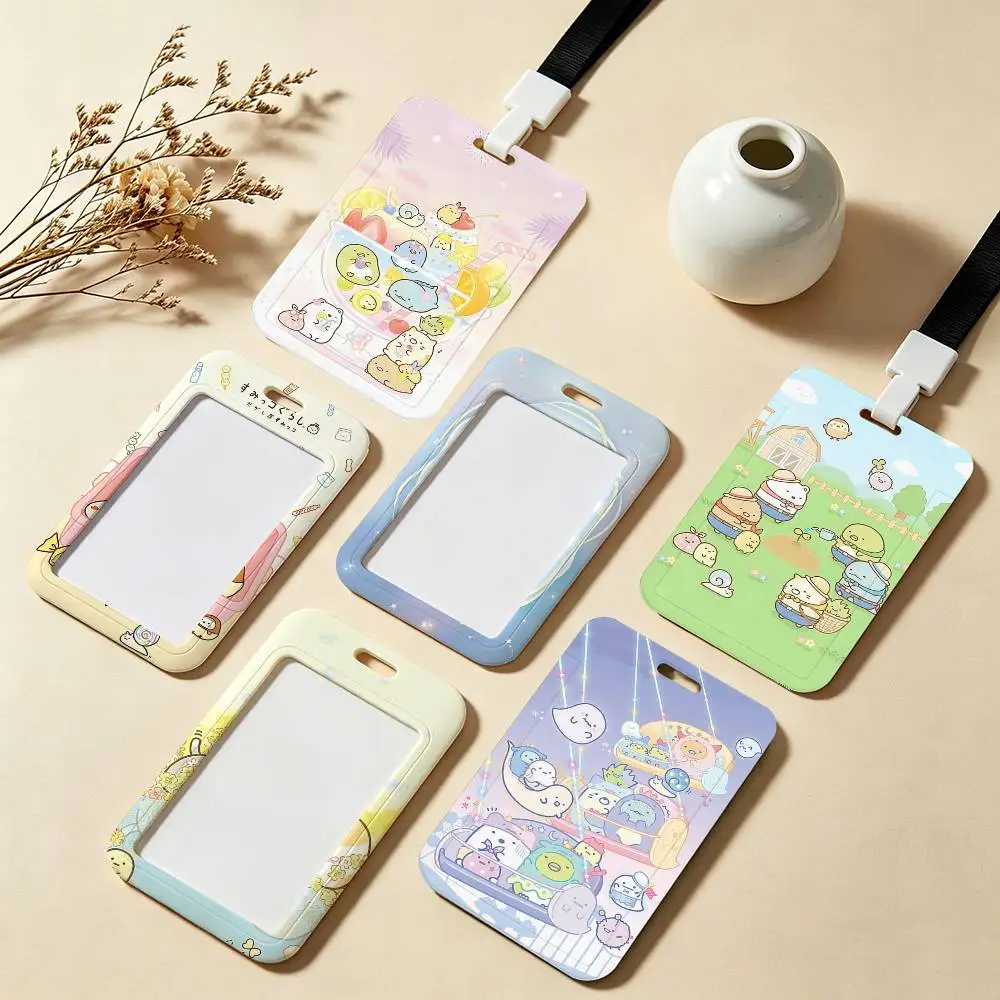 

Kawaii S-Sumikko Gurashi ID Badge Holder With For Office School Name Card Credentials Case