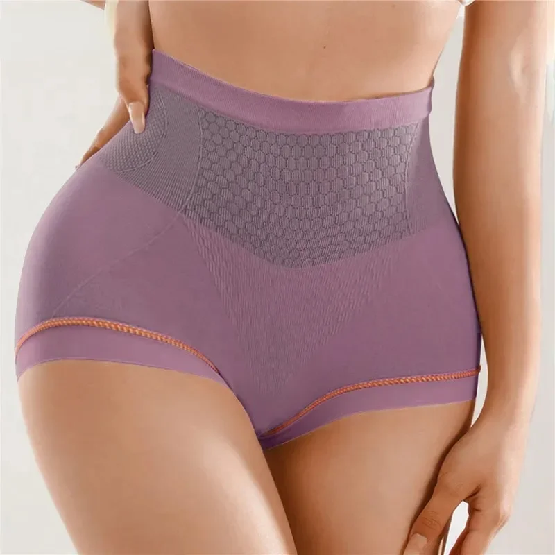 

High Waist Women Panties Flat Belly Shaping Briefs Breathable Mesh Transparent Knickers Tummy Hip Lift Underpants