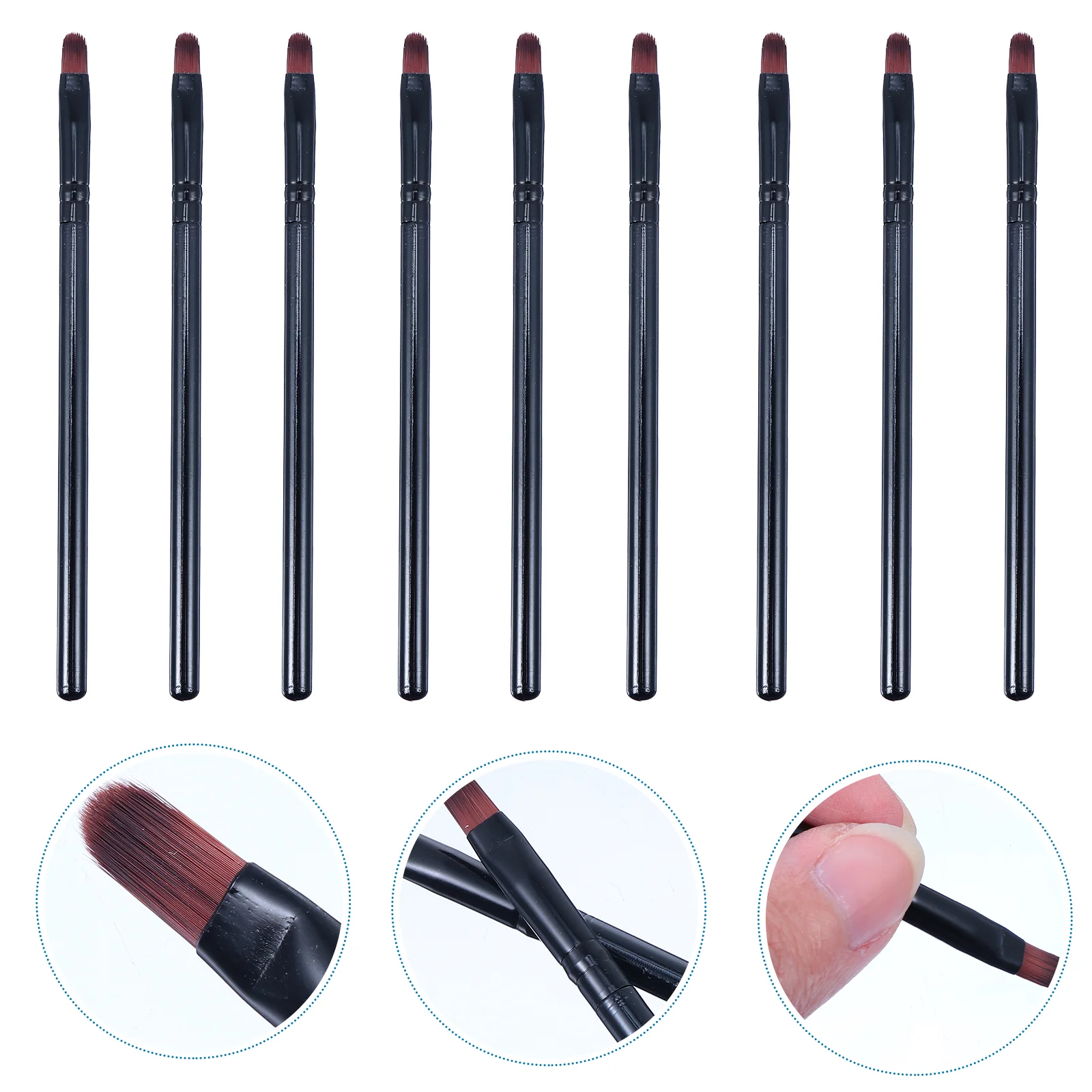 50 Pcs Makeup Brush Lip Shade Adjuster Applicator Multi-function Lipstick Tools Daily Plastic Gloss