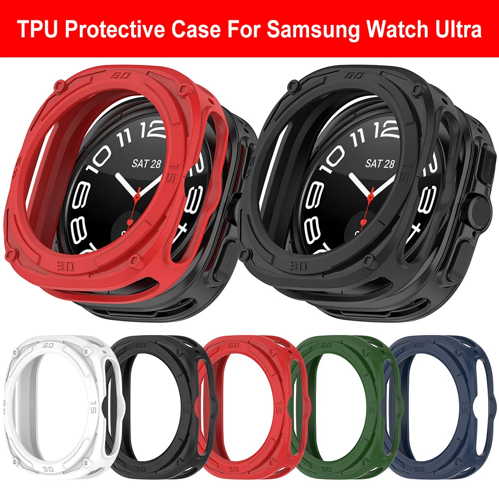 

TPU Watch Case Protective Case Hollow Protective Shell Protective Shell Case Coveroft for Samsung Galaxy Watch 7 Ultra 47mm Case