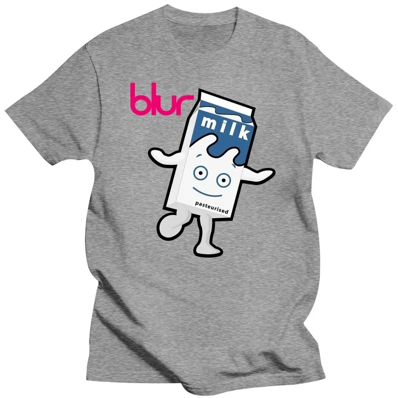 Summer 100% Cotton Clothing Blur Britpop Band Coffee and Tv Milk Band Concert Tour T Shirt