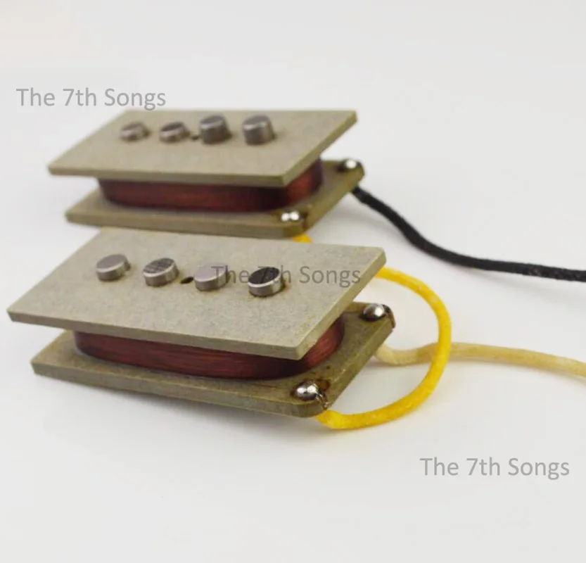 

Vintage Style Single Coil 4 Strings PB Plain Enamel Precision Pickup Grey Baseplate Alnico 5 10.8K for Electric Bass Guitar