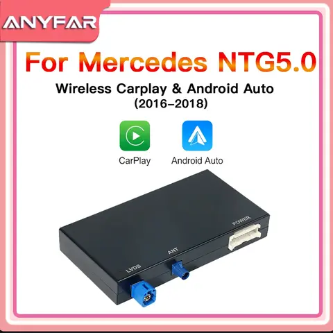 벤츠 C GLC W205 A CLA GLA B E GLE CLS용 NTG 5.0 무선 CarPlay 어댑터 안드로이드 오토 모듈 (블루투스 포함)
