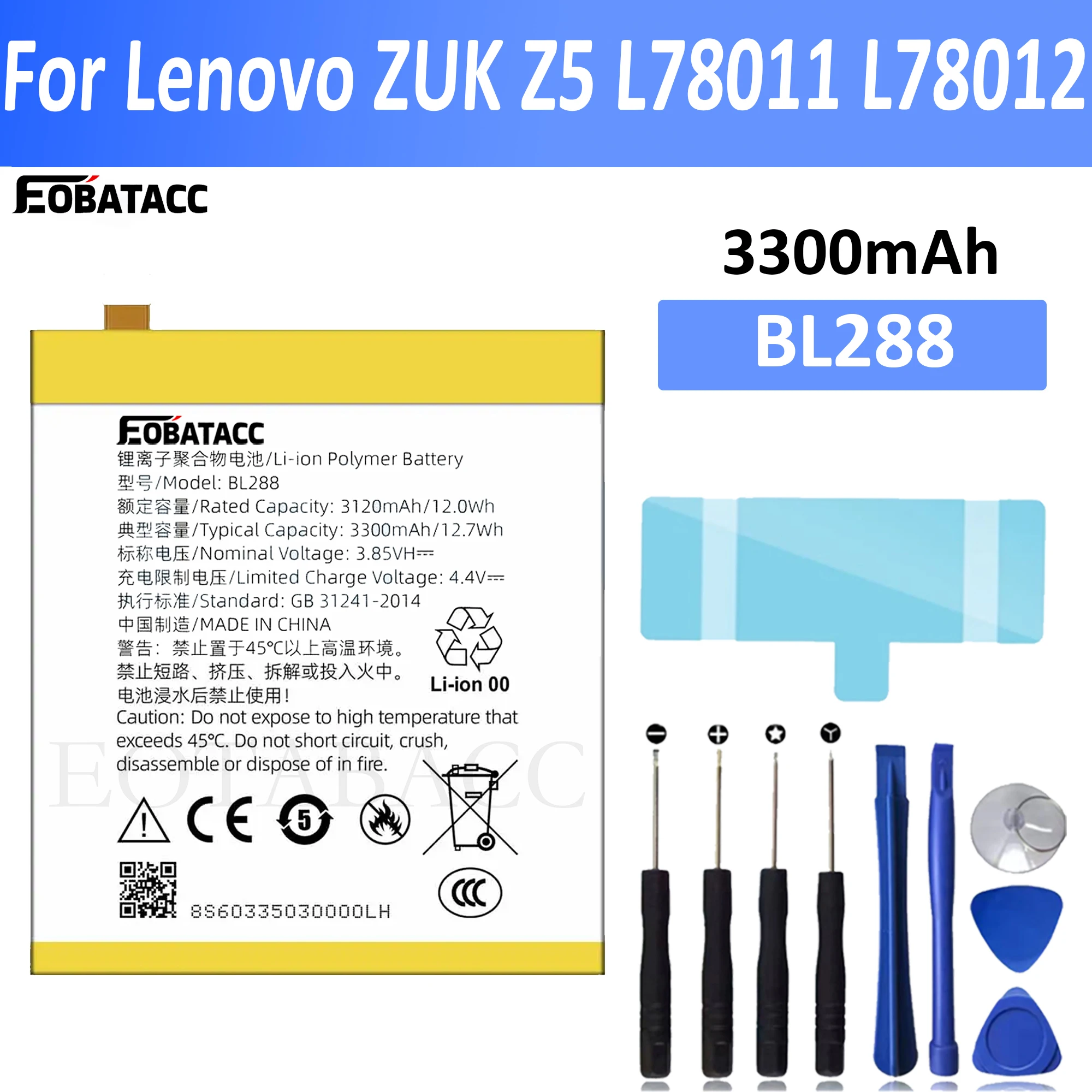 BL288 Baterai для Lenovo BL288 3300 мАч BL 288 для Lenovo Z5 L78011 L78012 Baterai София Tinggi + бесплатно