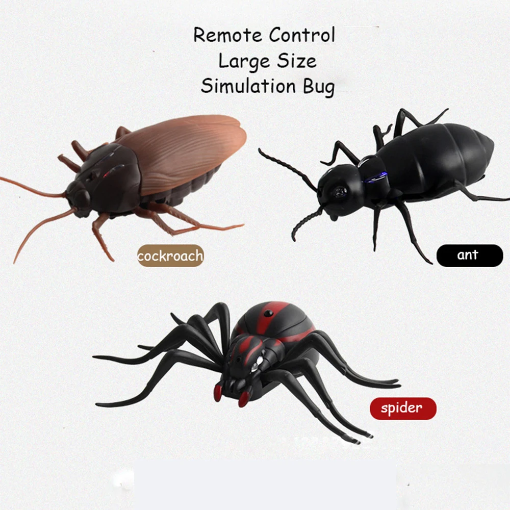 Infrared Remote Control Cockroach Simulation Animal Creepy Spider Bug Prank Fun RC Kids Toy Gift High Quality Drop Shipping