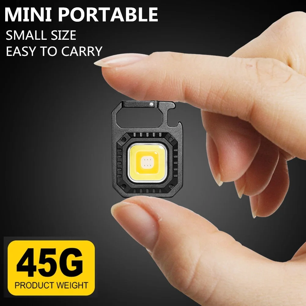 ZK30 Portable COB USB Rechargeable Mini LED Flashlight Work Light Pocket Flashlight Keychains Outdoor Camping Lamp