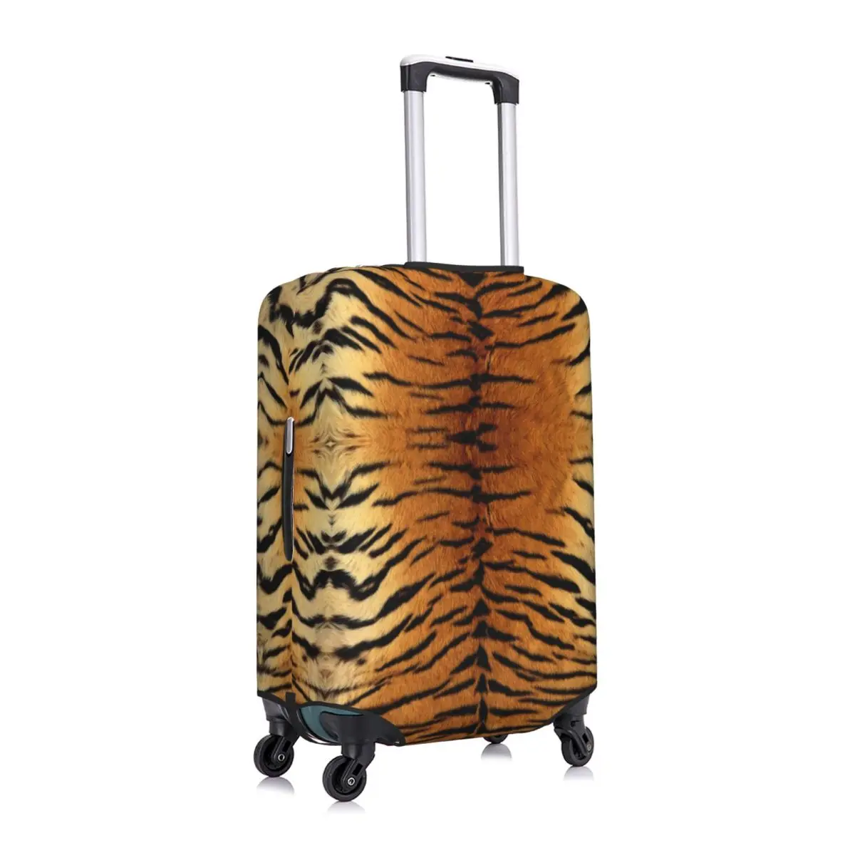 Custom Siberian Tiger Leopard Fur Texture Pattern Suitcase Cover Dust Proof Wild Animal Luggage Covers Protector for 18-32 inch