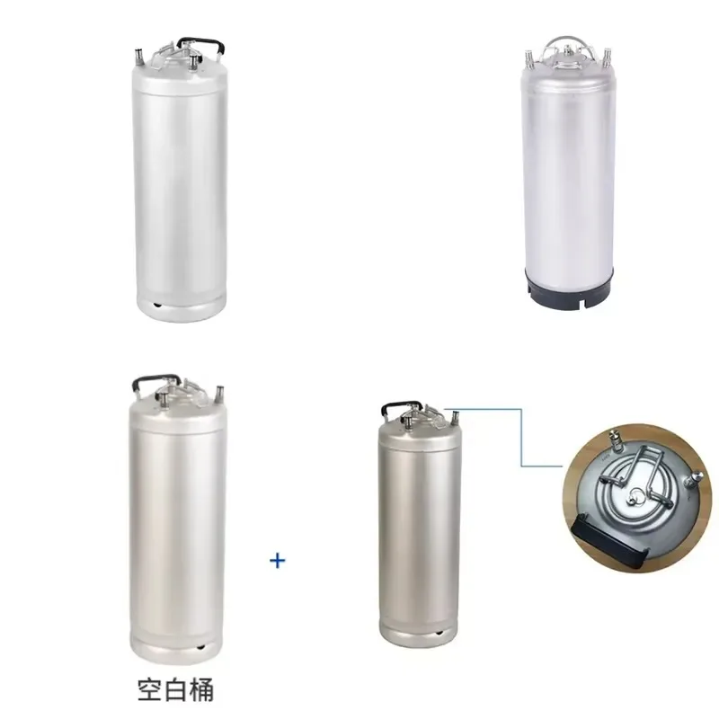 19L Stainless Steel Ball Lock Keg 5 Gallon Barrel for Craft Beer Home Brewing Fermentation Soda Syrup Dispensing