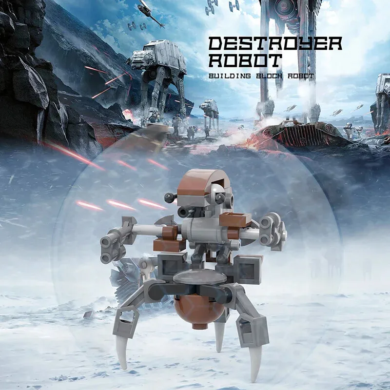 Space Wars Destroyer Droid Droideka Building Blocks Sets Droideka The Clone Robot Creative Building Blocks for Kids Gift