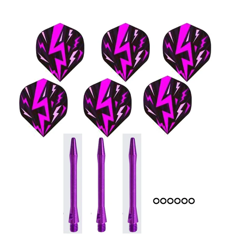 3pcs  Aluminum Dart Shaft 6pcs PET Darts Flights with Sealing Ring Electronic Dart Board Dart Accessories Set