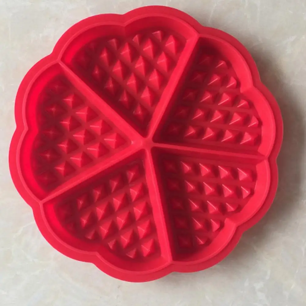 Family Silicone Waffle Mold Maker Pan Microwave Baking Cookie Cake Muffin Bakeware Cooking Tools Kitchen Accessories Supplies