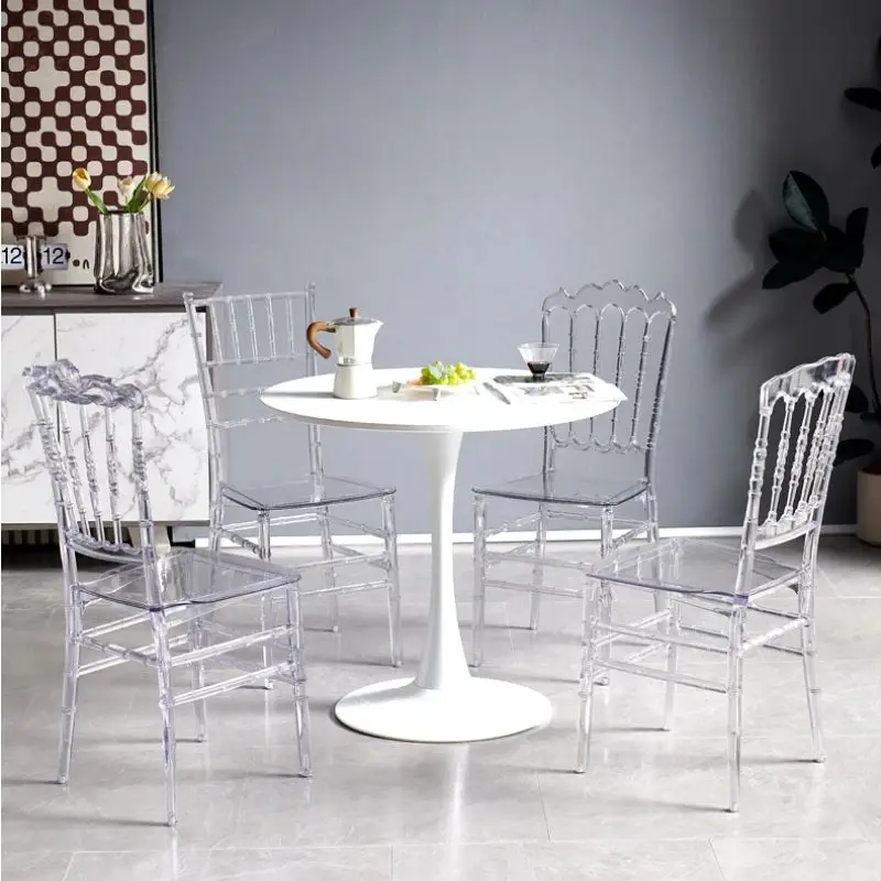 Hotel banquet Dining chairs restaurants Acrylic crystal chair outdoor events transparent plastic chair modern wedding Furnitures